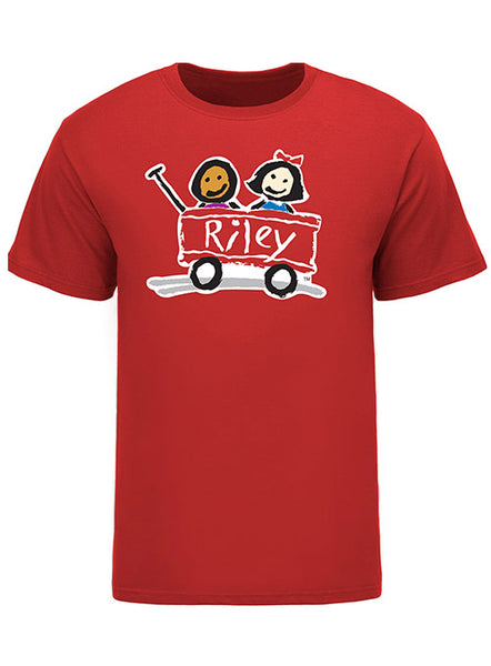 Riley Softstyle Cotton T-Shirt in Red - Front View