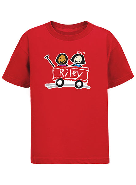 Riley Youth Cotton T-Shirt in Red